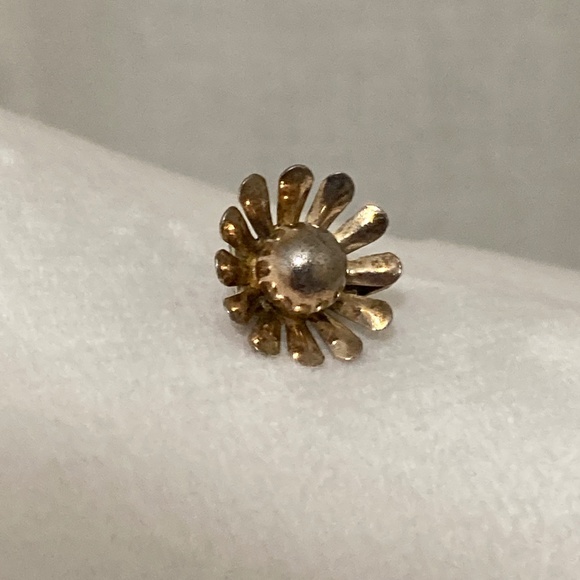 Adorable Sterling Vintage Clip Earrings, Sterling with Gold Tone - Picture 3 of 6